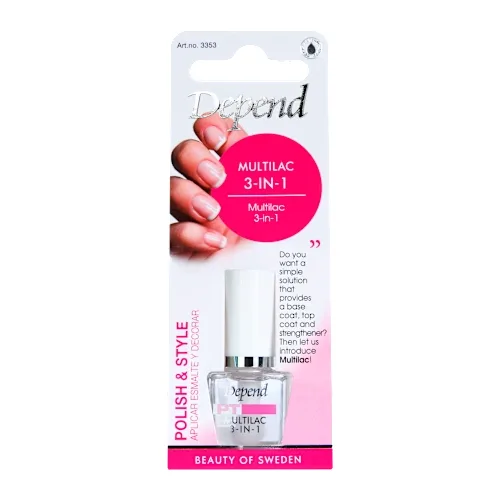 Nega noktiju DEPEND multi lak 3u1 za negu noktiju 8ml