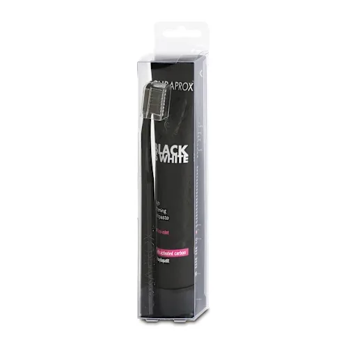 Četkica za zube CURAPROX set (Black is white pasta za zube 90ml + četkica)
