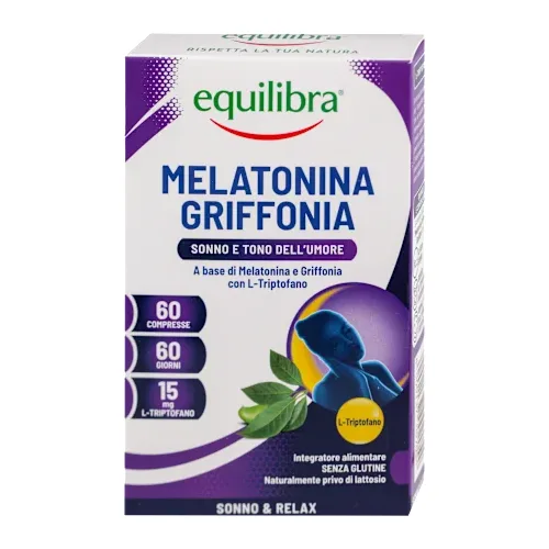Antistres i relaksacija EQUILIBRA EQ Melatonin + Griffonia 60 tableta