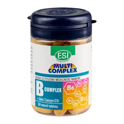 Vitamini i minerali ESI Vitamin B complex+Se+Q10 -50 retard tableta