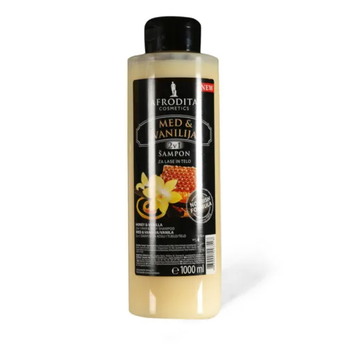 Šampon za kosu i telo AFRODITA med&vanila 1l