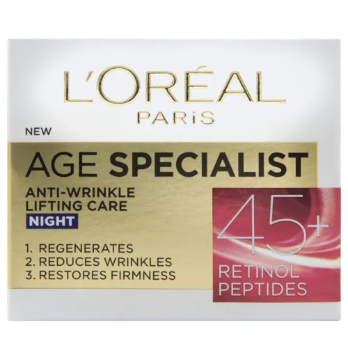 Krema za lice L'OREAL PARIS AGE SPECIALIST Anti-Wrinkle 45+ Noćna nega protiv bora 50 ml
