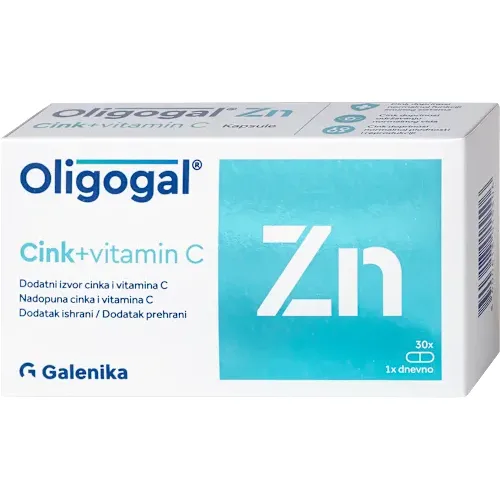 Vitamini i minerali GALENIKA A.D. BEOGRAD OligogalÂ® Zn + vitamin C kapsule 30 komada