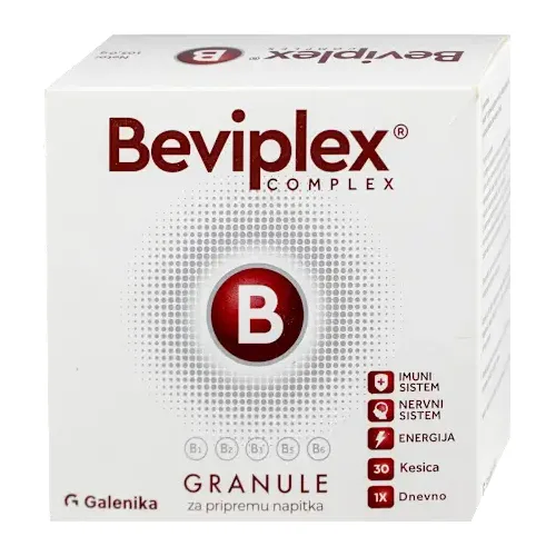 Vitamini i minerali GALENIKA A.D. BEOGRAD Beviplex B granule za pripremu napitka 30x3,5g