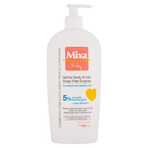 Gel za kupanje Baby MIXA bez sapuna – za kosu i telo 400 ml