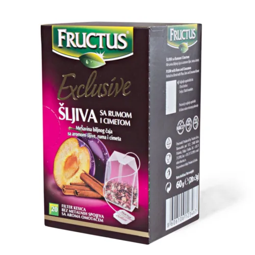 Čaj od šljiva/rum&cimet FRUCTUS 60g-excl.