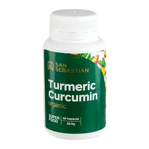 Kosti, zglobovi i mišići SAN SEBASTIAN Turmeric Curcumin Organic, 60 kapsula