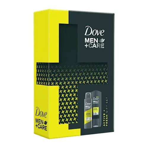 Setovi za negu tela DOVE muški poklon paket Sport kutija (Gel za tuširanje 250ml + Dezodorans 150ml)