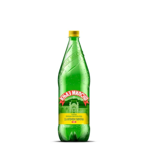 Gazirana voda sa ukusom KNJAZ MILOŠ limun 1.25l