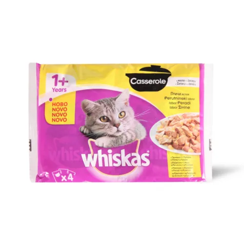 Hrana za mačke WHISKAS Casserole Zivina 4x85g
