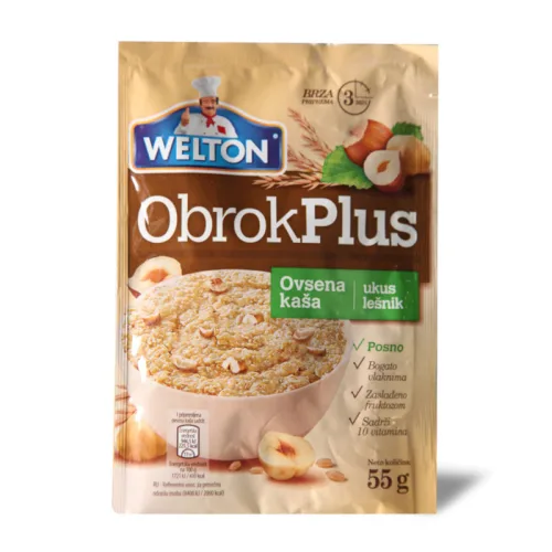 Ovsena kaša  OBROK PLUS lešnik 55g