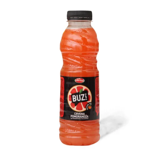 Negazirani sok BUZZ Crvena pomorandža  0,5l