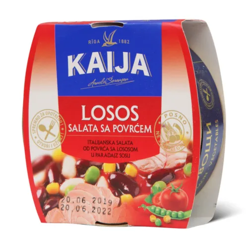 Losos KAIJA salata  sa povrćem u paradajz sosu 220g