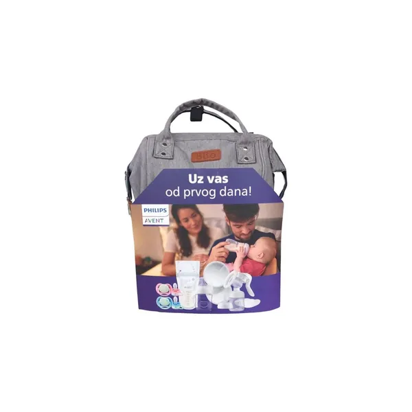 Baby ranac AVENT 5 proizvoda BQ047 sivi