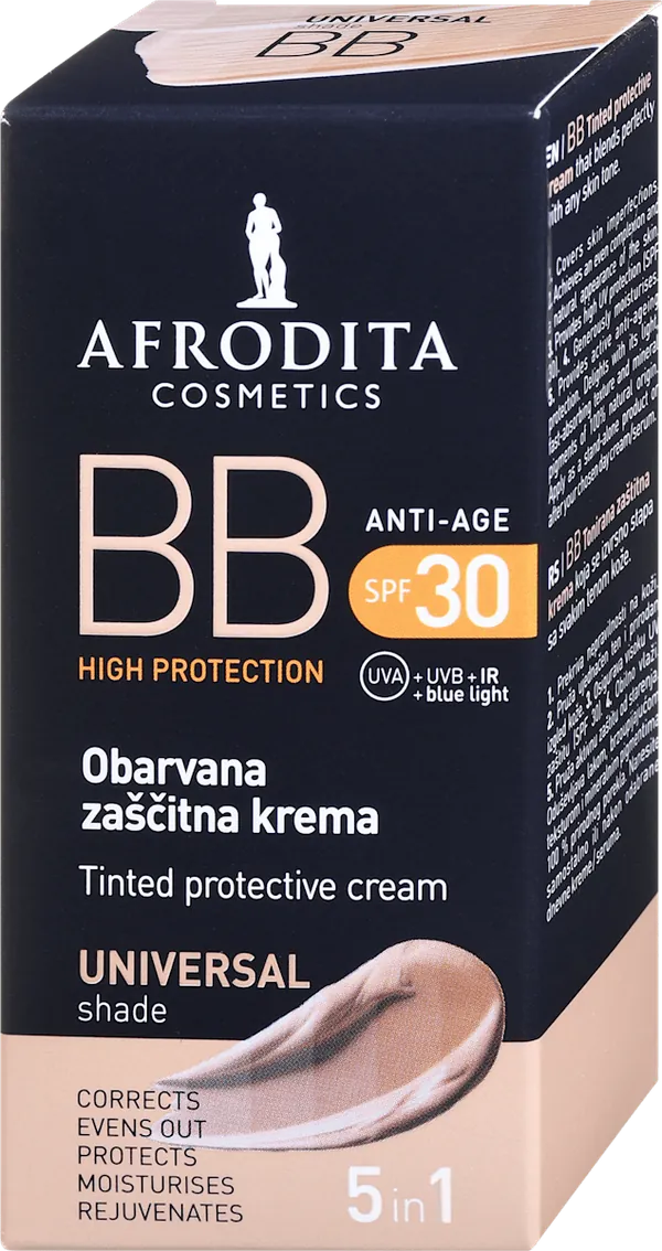 BB krema za lice AFRODITA tonirana anti-age krema SPF30 30ml