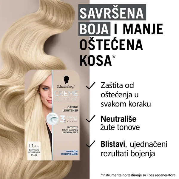 Blanš za kosu CREME SUPREME extreme posvetljivač plus
