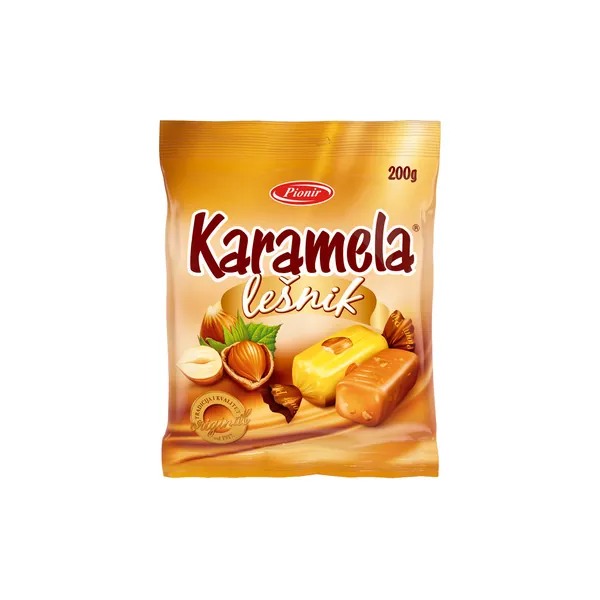 Bombone PIONIR Karamela lešnik 200g