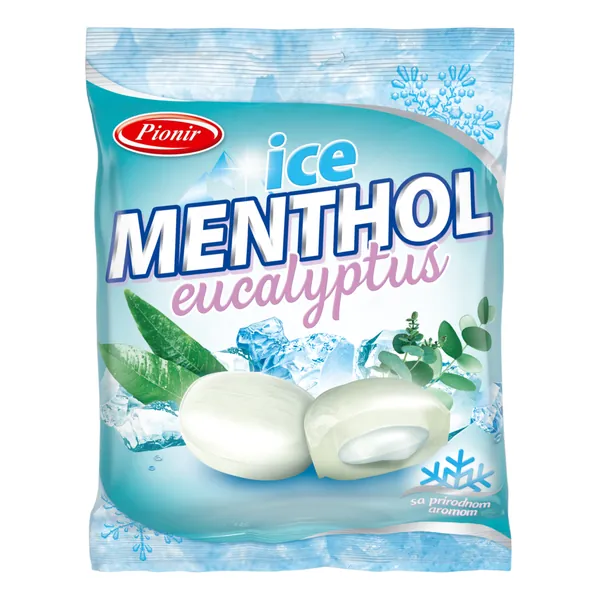 Bombone PIONIR Menthol ice eucalyptus 100g