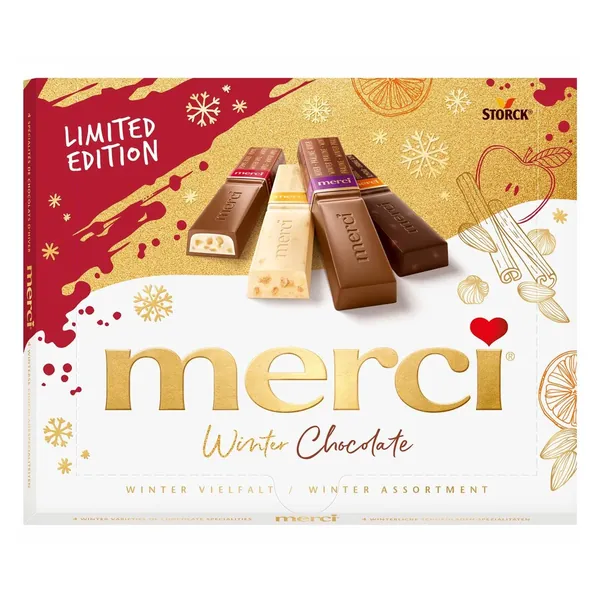 Bombonjera MERCI winter chocolate 250g