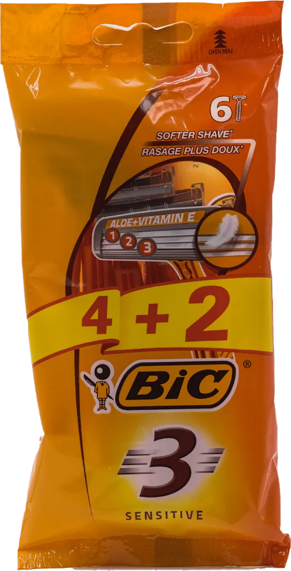 Brijač za muškarce BIC 3 Sensitive 4kom + 2 gratis