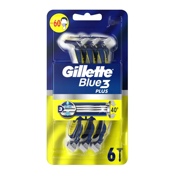 Brijač za muškarce GILLETTE blue3 plus yellow jednokratni 6kom
