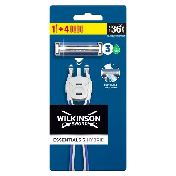 Brijač za muškarce WILKINSON essentials 3 hybrid 1kom + 4 patrone