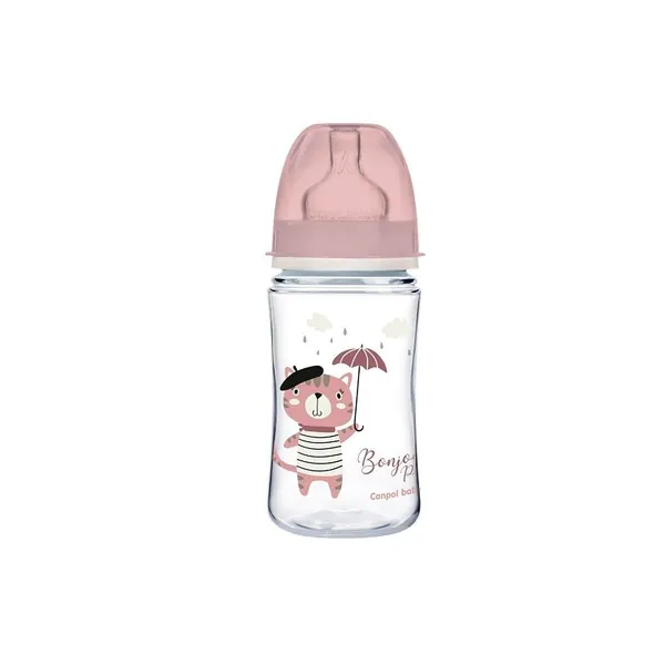 CANPOL BABIES Bonjour Paris flašica 240ml roze