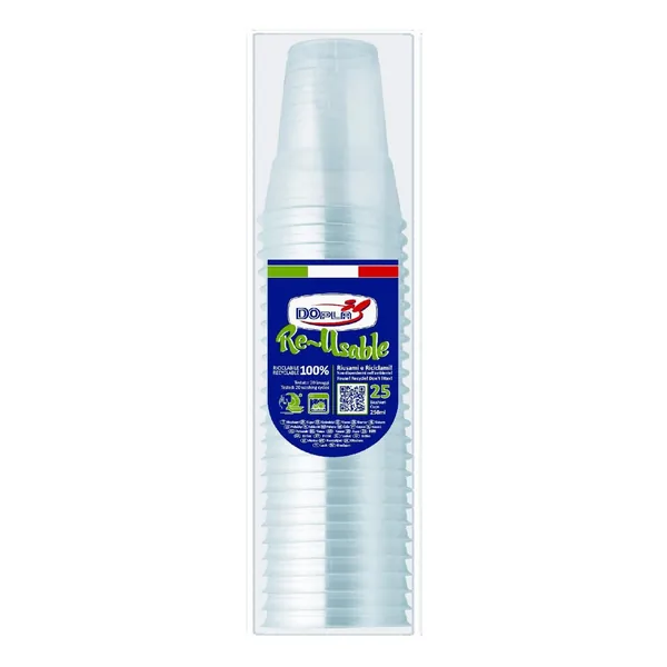 Čaša DOPLA providna 250l 25/1