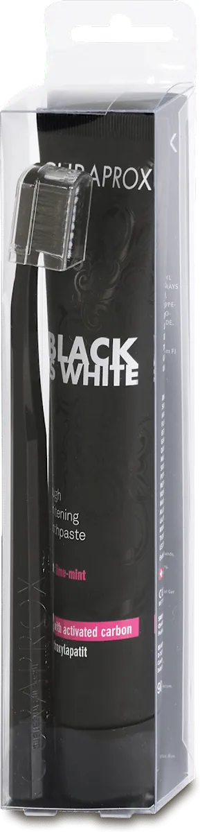 Četkica za zube CURAPROX set (Black is white pasta za zube 90ml + četkica)