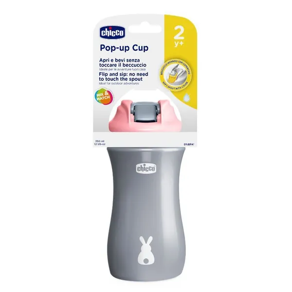 CHICCO čaša sa mekanim piskom (24m+) 350ml roze