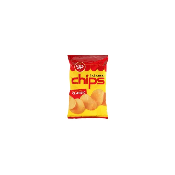 Čips ČAČANSKI classic rebrasti 150g