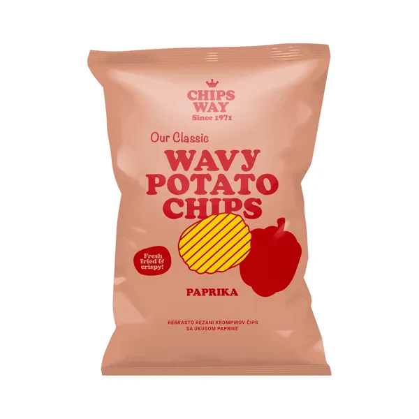 Čips CHIPS WAY paprika rebrasti 150g