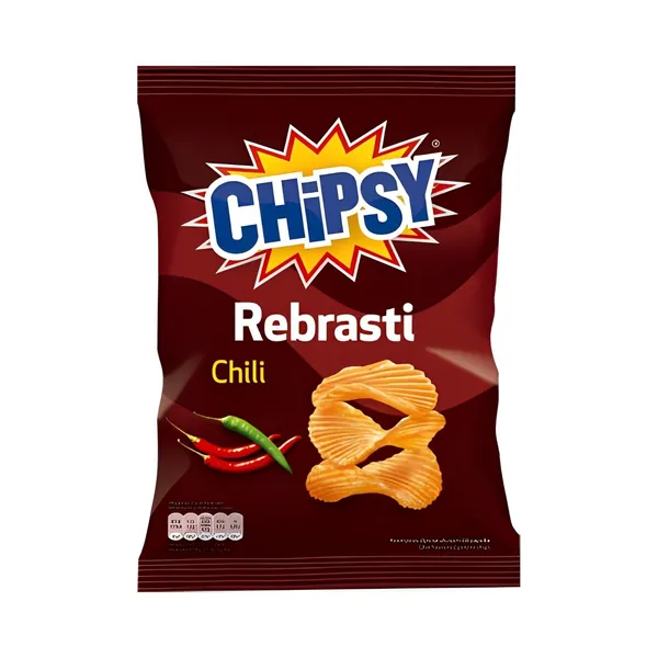 Čips CHIPSY rebrasti chili 60g