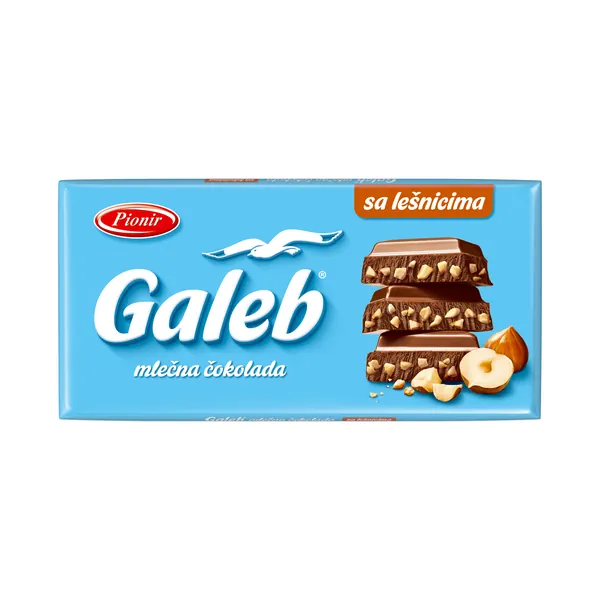 Čokolada GALEB mlečna sa lešnikom 80g
