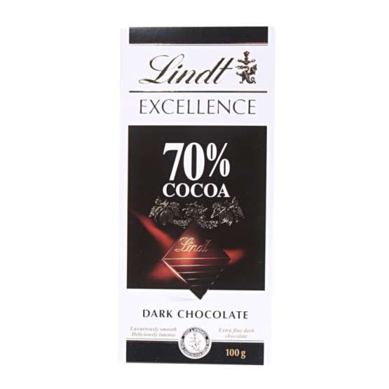 Čokolada LINDT Excellence crna 70% kakao 100g