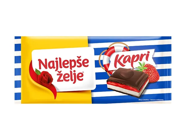 Čokolada NAJLEPŠE ŽELJE Kapri 190g