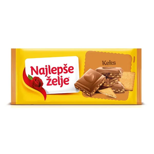 Čokolada NAJLEPŠE ŽELJE keks 170g