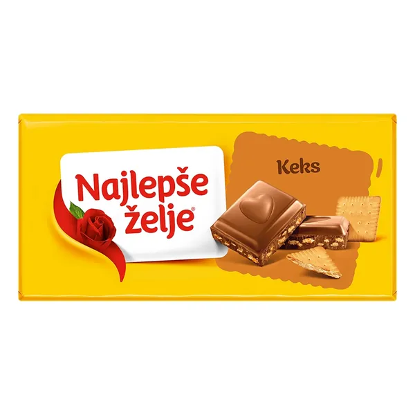 Čokolada NAJLEPŠE ŽELJE keks 85g