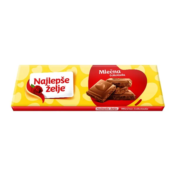 Čokolada NAJLEPŠE ŽELJE mlečna 250g