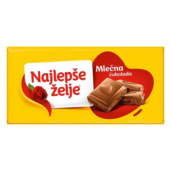 Čokolada NAJLEPŠE ŽELJE mlečna 90g