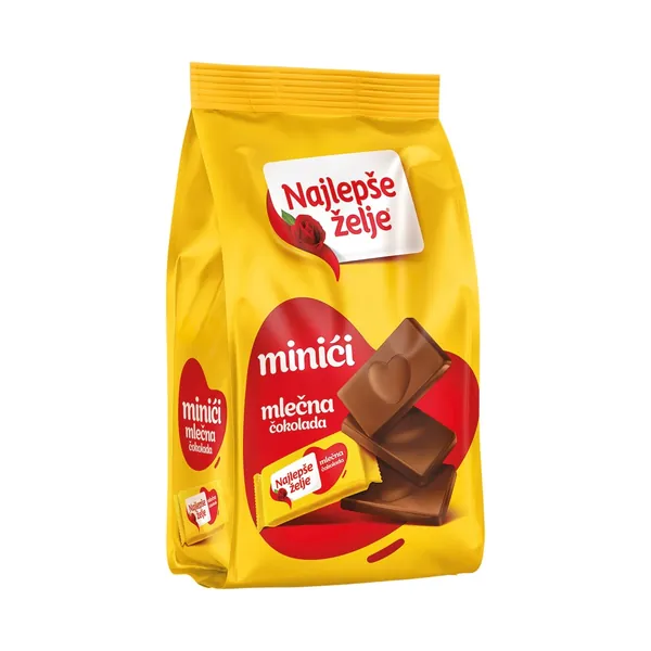 Čokolada NAJLEPŠE ŽELJE mlečna mini 5g/150g