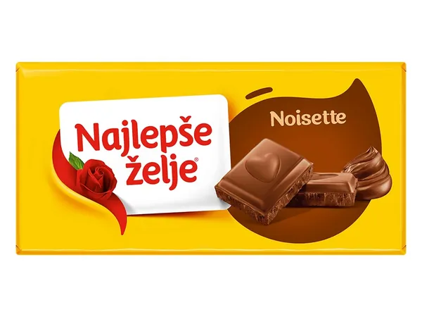 Čokolada NAJLEPŠE ŽELJE noisette 90g
