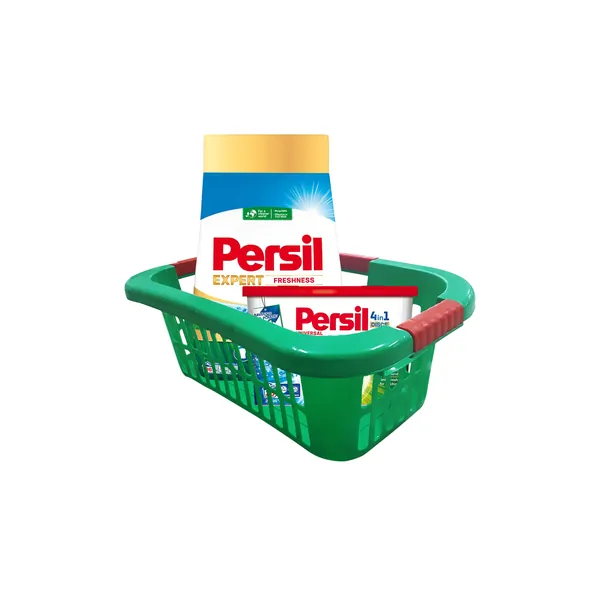 Deterdžent za pranje veša PERSIL DISCS kapsule 26kom i deterdžent 36 pranja + korpa