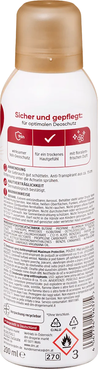Dezodorans BALEA Maximum protection 200ml