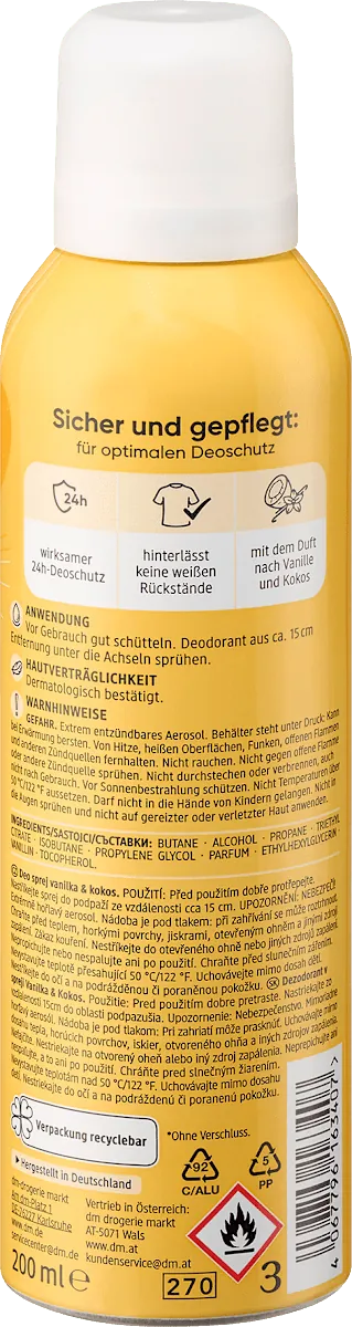 Dezodorans BALEA vanila i kokos 200ml