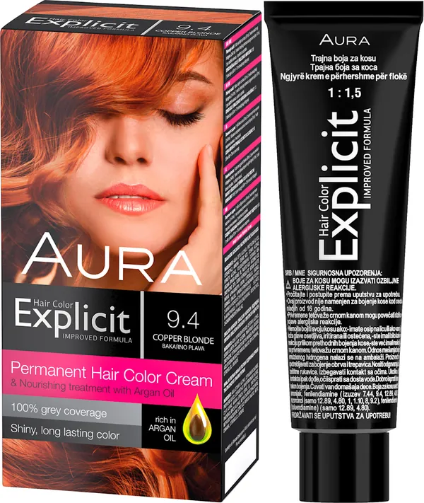 Farba za kosu AURA EXPLICIT 9.4 Bakarno plava