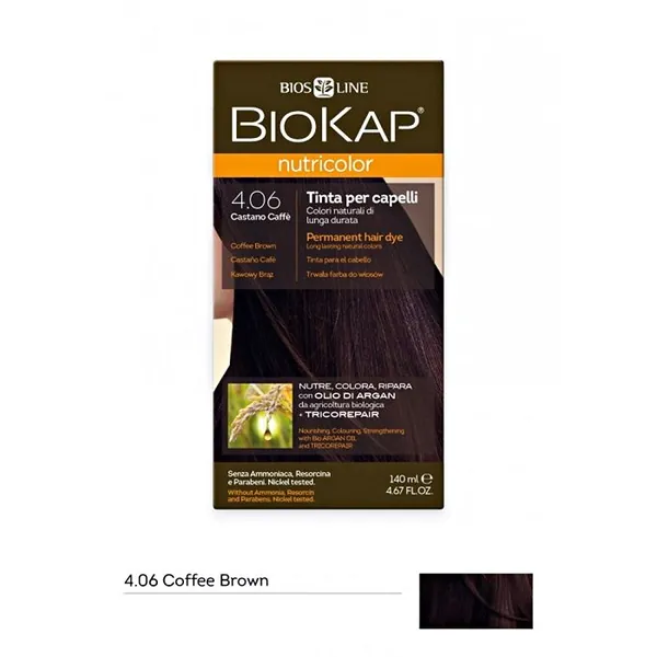 Farba za kosu BIOKAP 4.06 Coffee Brown
