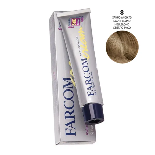 Farba za kosu FARCOM sa ProV-B5 Svilenim Proteinima 8 - Svetlo Plava 60ml
