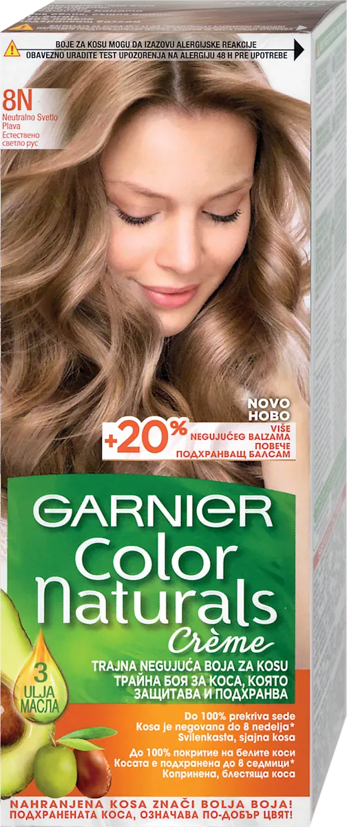 Farba za kosu GARNIER COLOR NATURALS N8 Nude Mediom Blonde