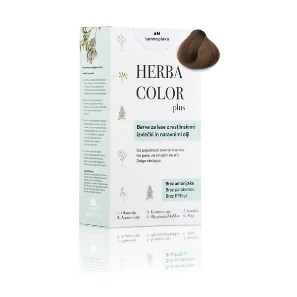 Farba za kosu HERBA COLOR PLUS 6N tamno plava
